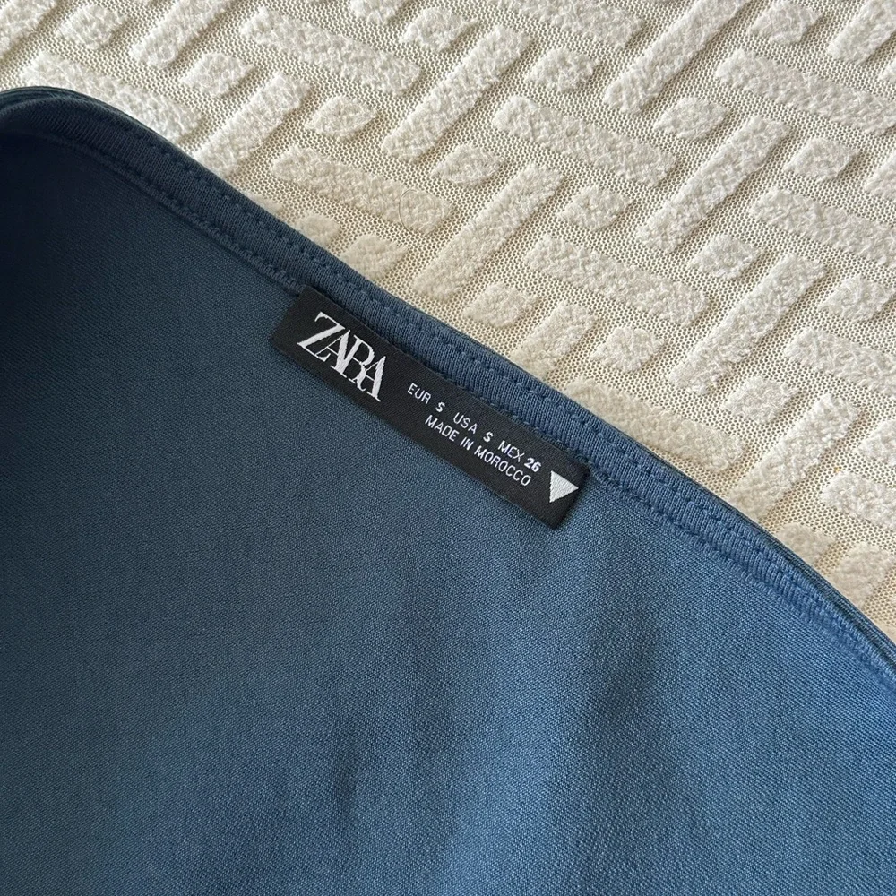 Zara One-Shoulder Top in Deep Blue - Picture 2 of 3